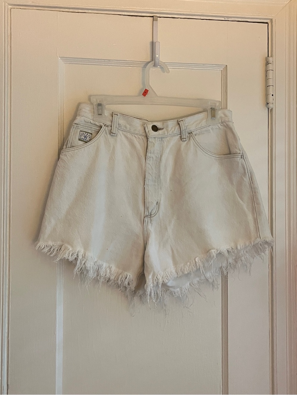 Vintage Wrangler Repurposed Jean Shorts in Super Light Wash